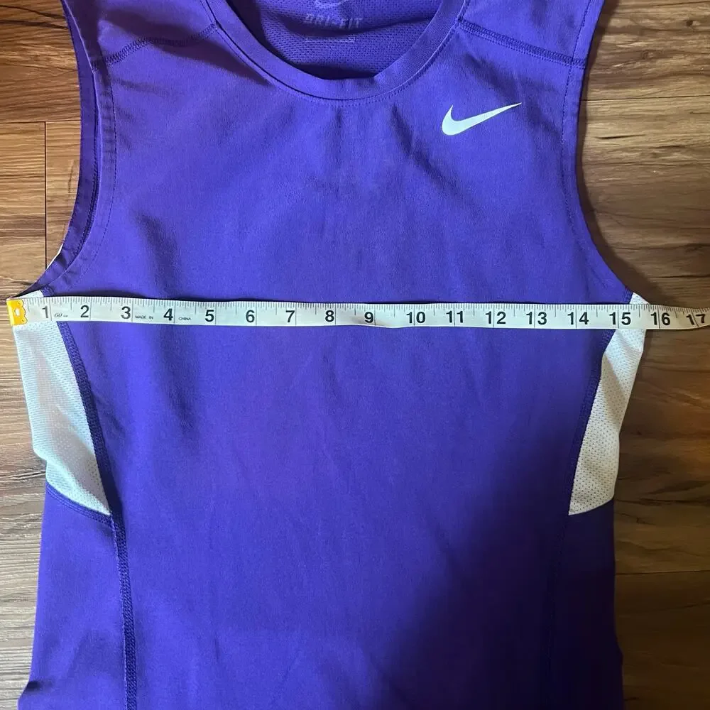 Purple Nike Sleeveless Dri-Fit Jersey Style Tank Top Size Small